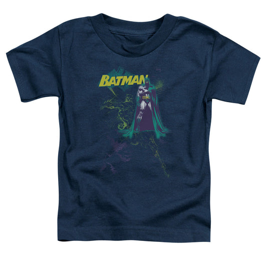 Batman Bat Spray Toddler Kids Youth T Shirt Navy Blue