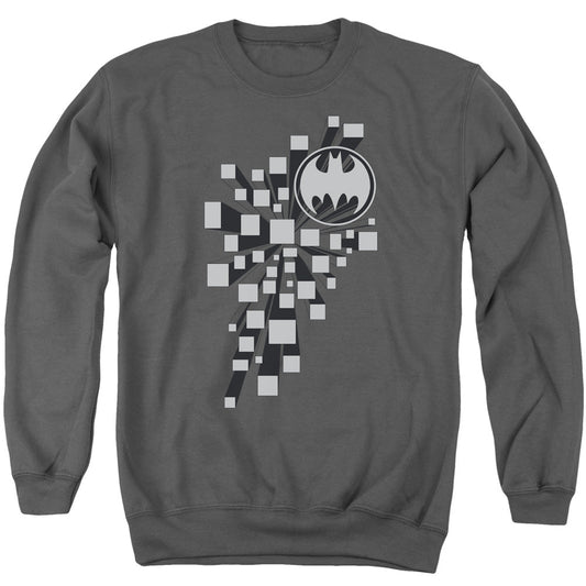 Batman Gotham 3d Mens Crewneck Sweatshirt Charcoal