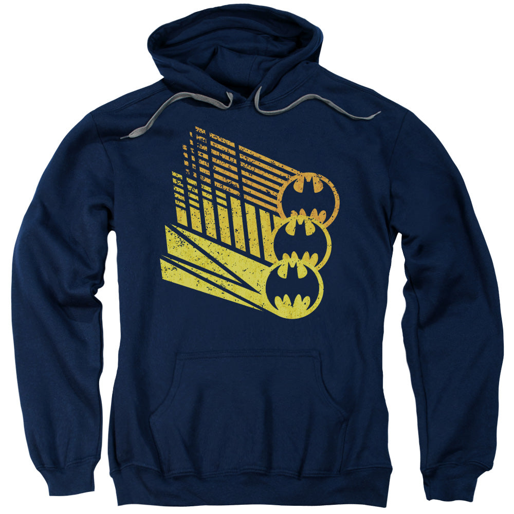 Batman Bat Signal Shapes Mens Hoodie Navy Blue