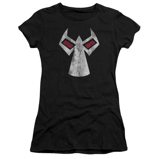 Batman Bane Mask Junior Sheer Cap Sleeve Womens T Shirt Black
