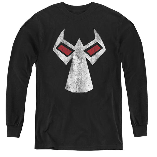 Batman Bane Mask Long Sleeve Kids Youth T Shirt Black