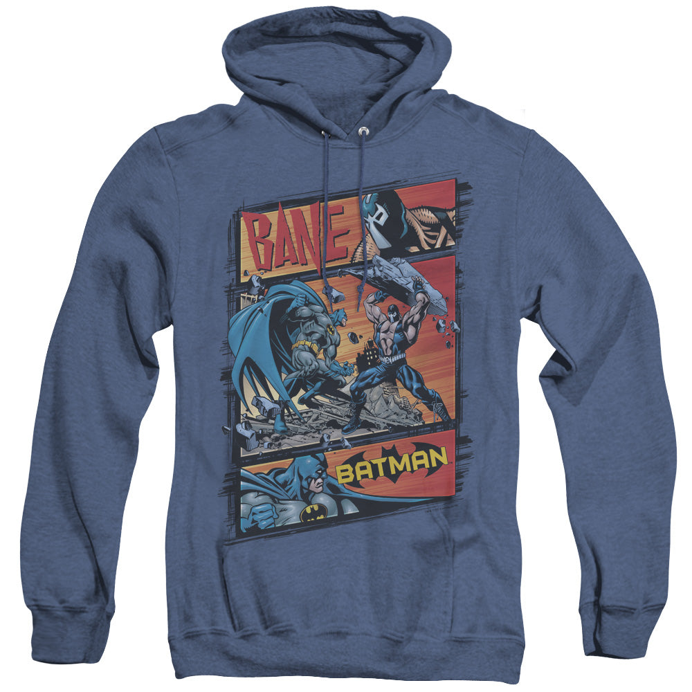Batman Epic Batle Heather Mens Hoodie Royal Blue
