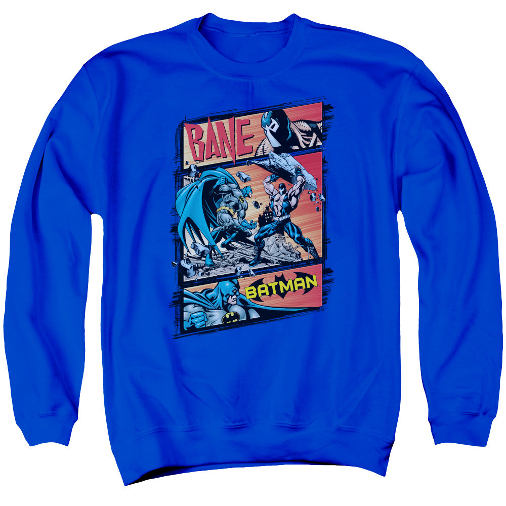 Batman Epic Batle Mens Crewneck Sweatshirt Royal Blue