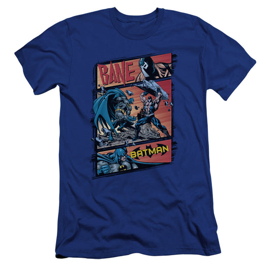 Batman Epic Batle Premium Bella Canvas Slim Fit Mens T Shirt Royal Blue