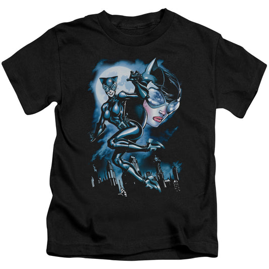 Batman Moonlight Cat Juvenile Kids Youth T Shirt Black