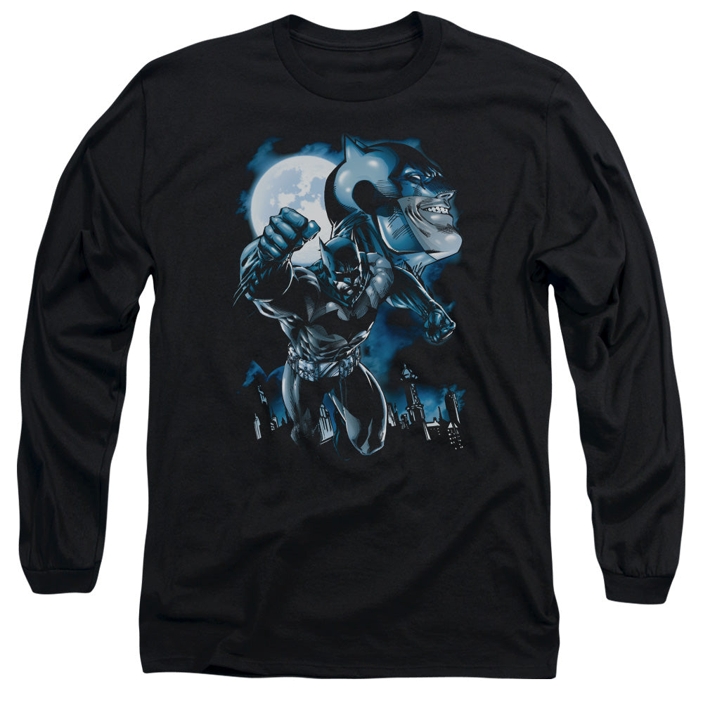 Batman Moonlight Bat Mens Long Sleeve Shirt Black