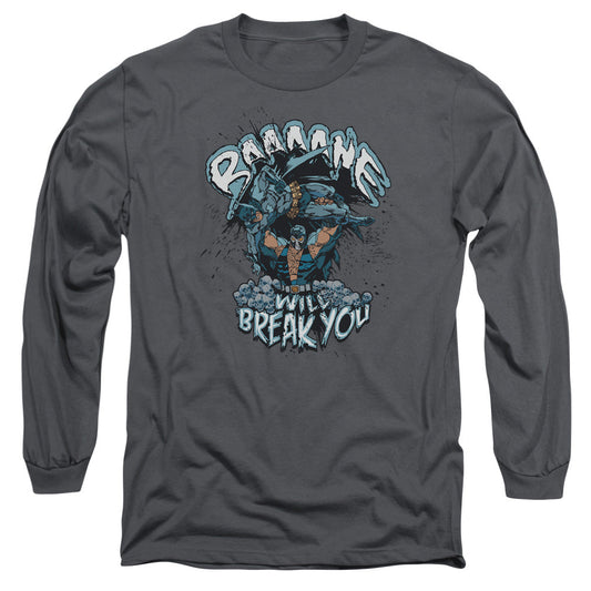 Batman Bane Will Break You Mens Long Sleeve Shirt Charcoal