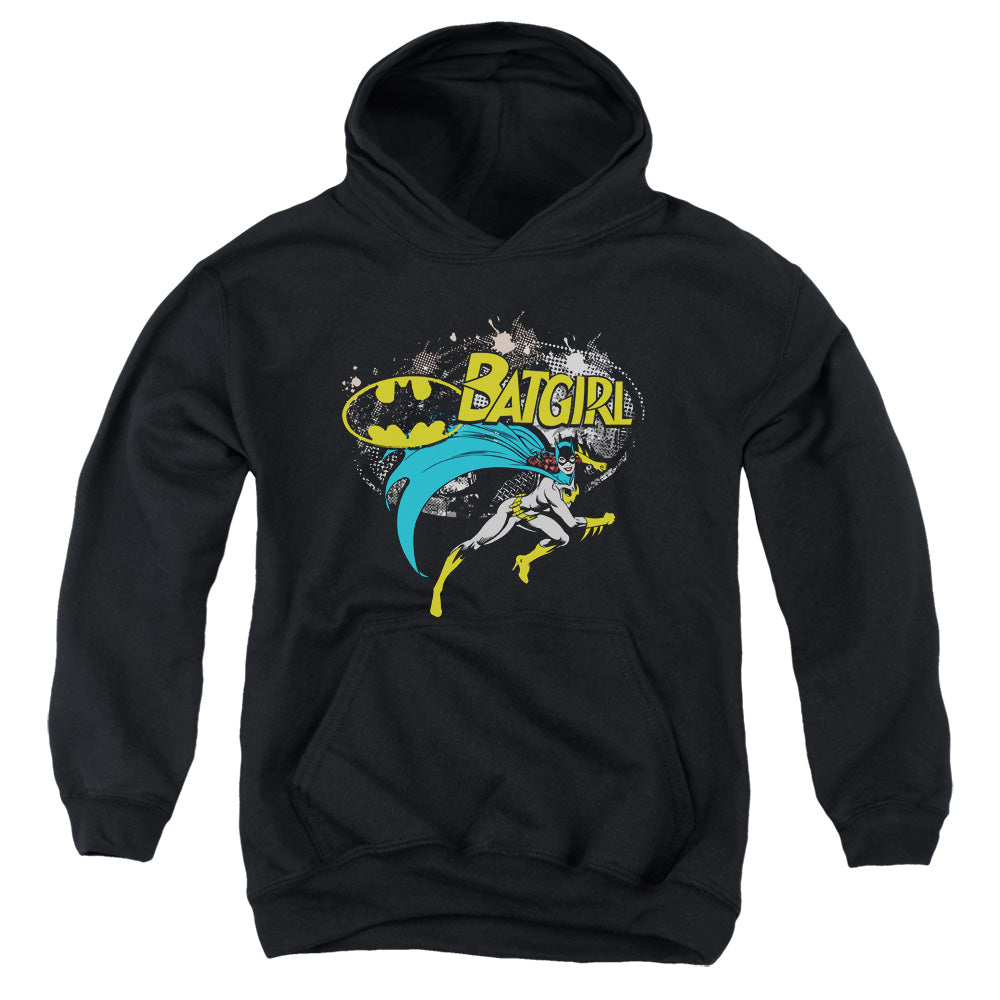 Batman Batgirl Halftone Kids Youth Hoodie Black