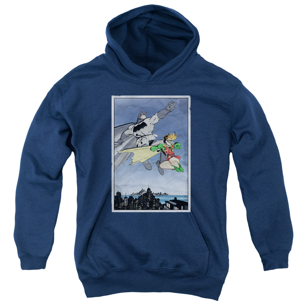 Batman Dkr Duo Kids Youth Hoodie Navy Blue