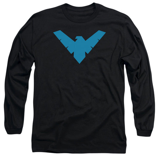 Batman Nightwing Symbol Mens Long Sleeve Shirt Black