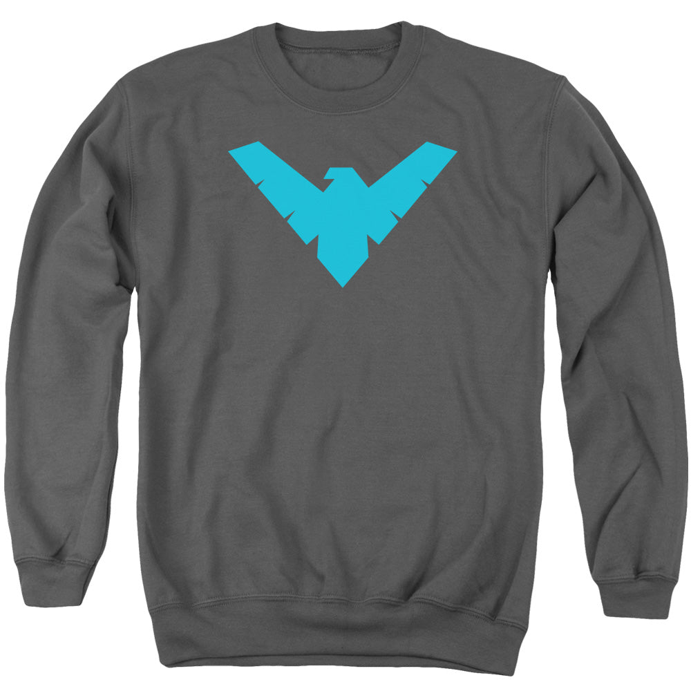 Batman Nightwing Symbol Mens Crewneck Sweatshirt Charcoal
