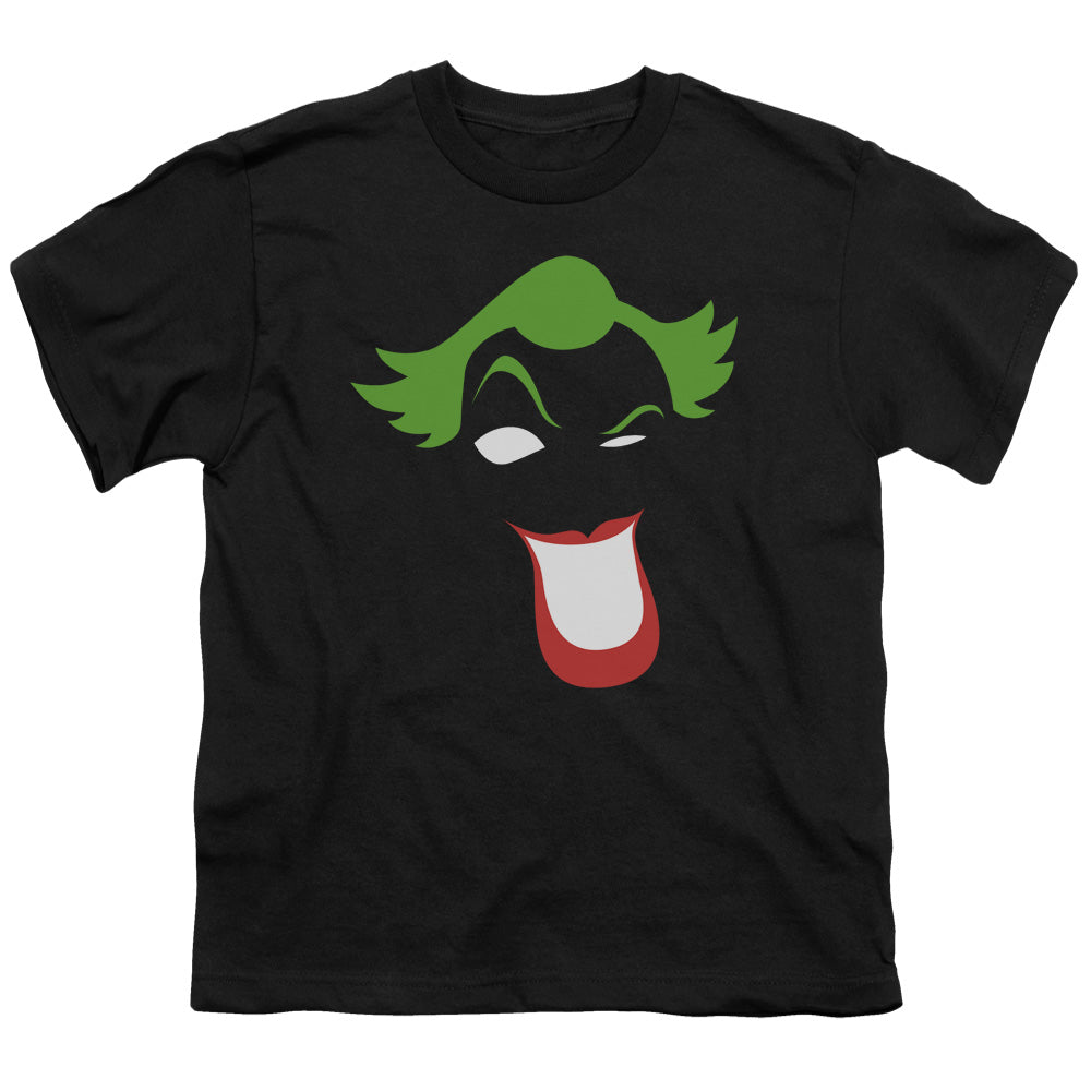 Batman Joker Simplified Kids Youth T Shirt Black