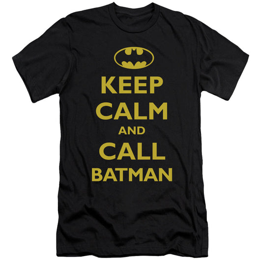 Batman Call Batman Slim Fit Mens T Shirt Black