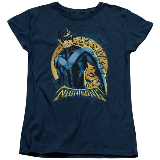 Batman Nightwing Moon Womens T Shirt Navy Blue