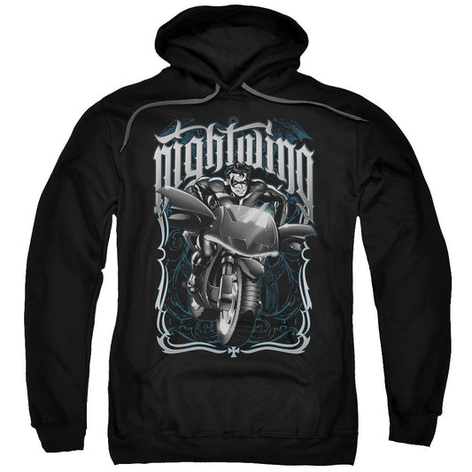 Batman Nightwing Biker Mens Hoodie Black