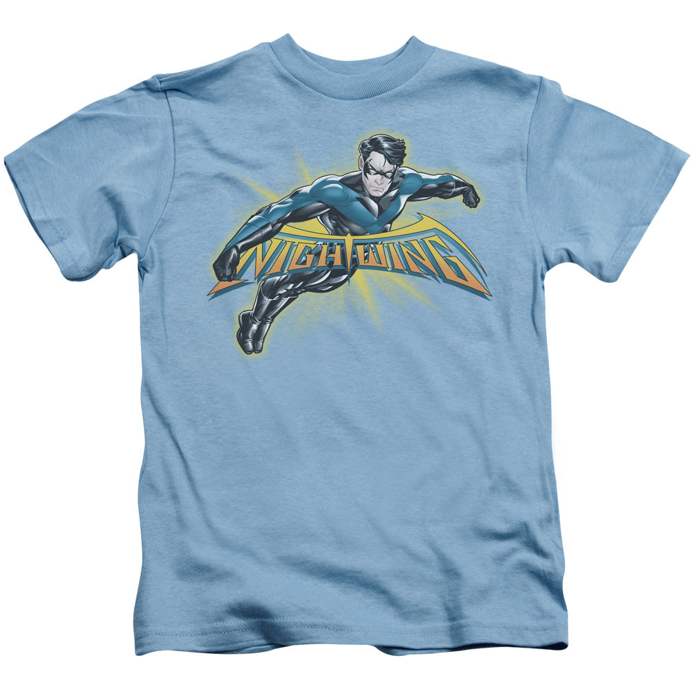 Batman Nightwing Burst Juvenile Kids Youth T Shirt Carolina Blue