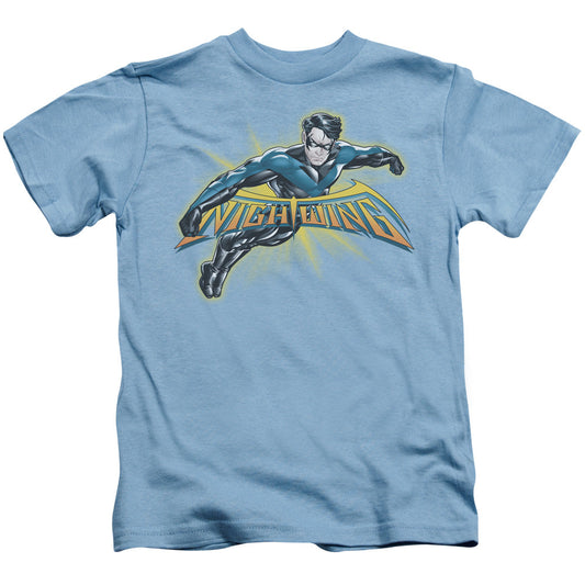 Batman Nightwing Burst Juvenile Kids Youth T Shirt Carolina Blue