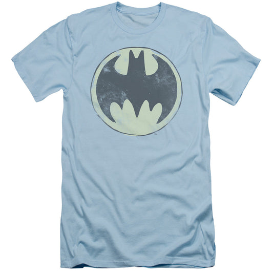 Batman Old Time Logo Slim Fit Mens T Shirt Light Blue