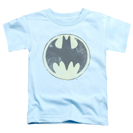 Batman Old Time Logo Toddler Kids Youth T Shirt Light Blue