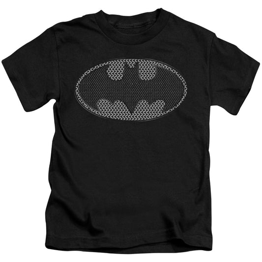 Batman Chainmail Shield Juvenile Kids Youth T Shirt Black