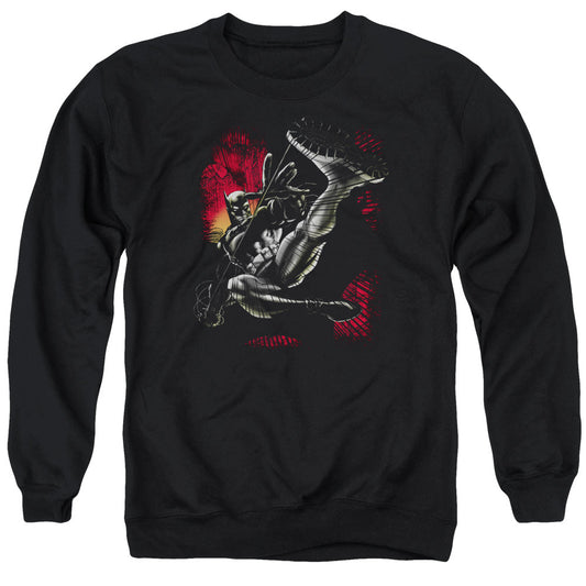 Batman Kick Swing Mens Crewneck Sweatshirt Black