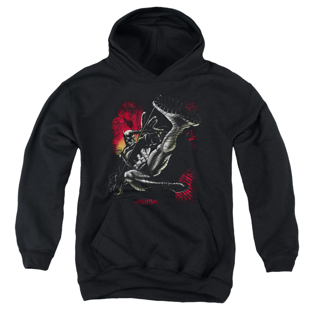 Batman Kick Swing Kids Youth Hoodie Black