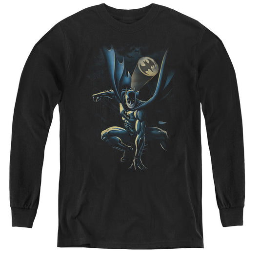 Batman Calling All Bats Long Sleeve Kids Youth T Shirt Black