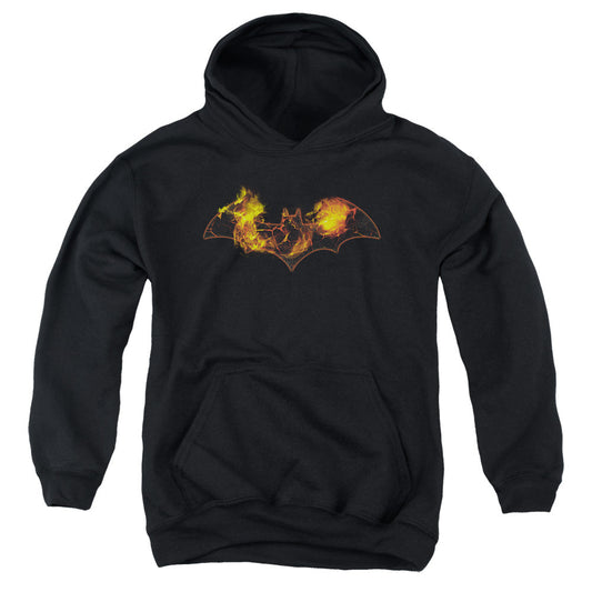 Batman Molten Logo Kids Youth Hoodie Black
