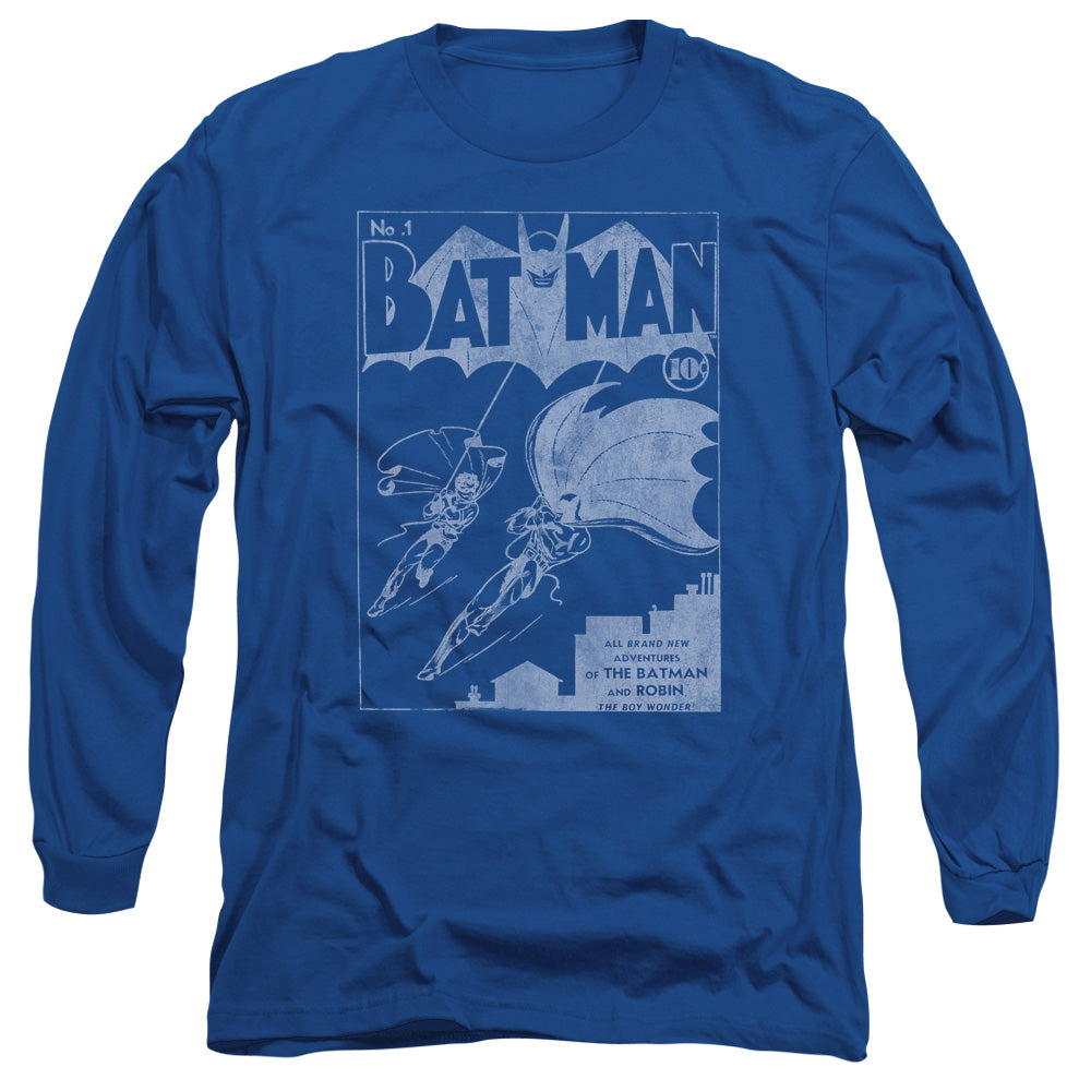 Batman Issue 1 Cover Mens Long Sleeve Shirt Royal Blue