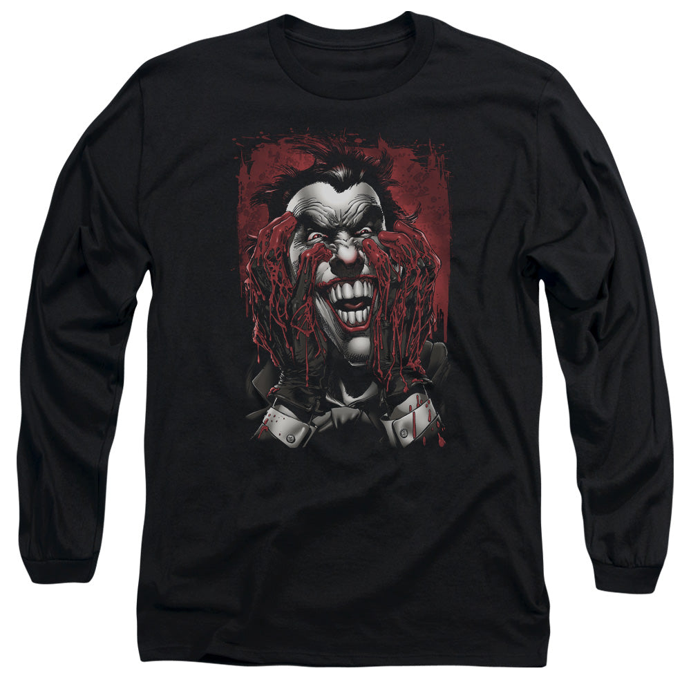 Batman Blood In Hands Mens Long Sleeve Shirt Black