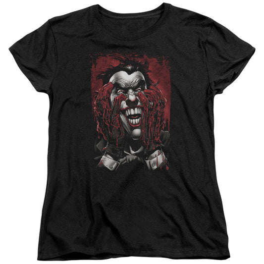 Batman Blood In Hands Womens T Shirt Black