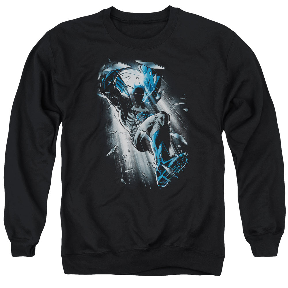 Batman Bat Crash Mens Crewneck Sweatshirt Black