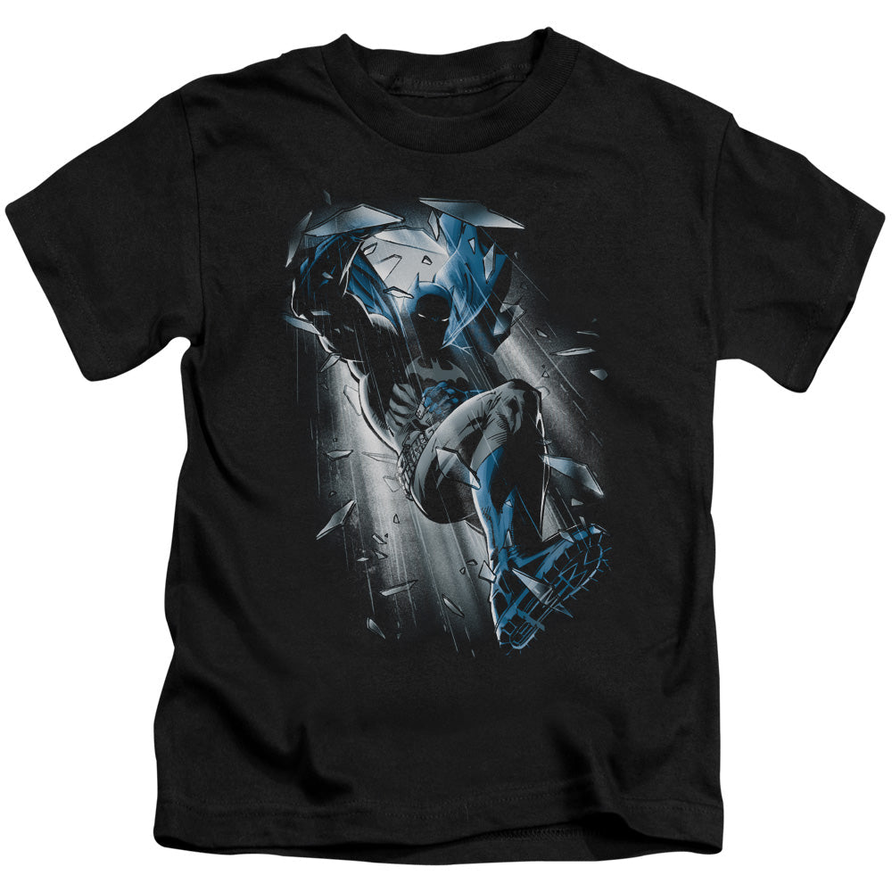 Batman Bat Crash Juvenile Kids Youth T Shirt Black