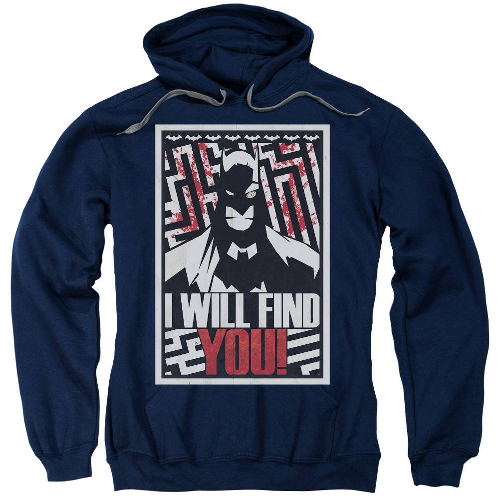 Batman I Will Fnd You Mens Hoodie Navy Blue