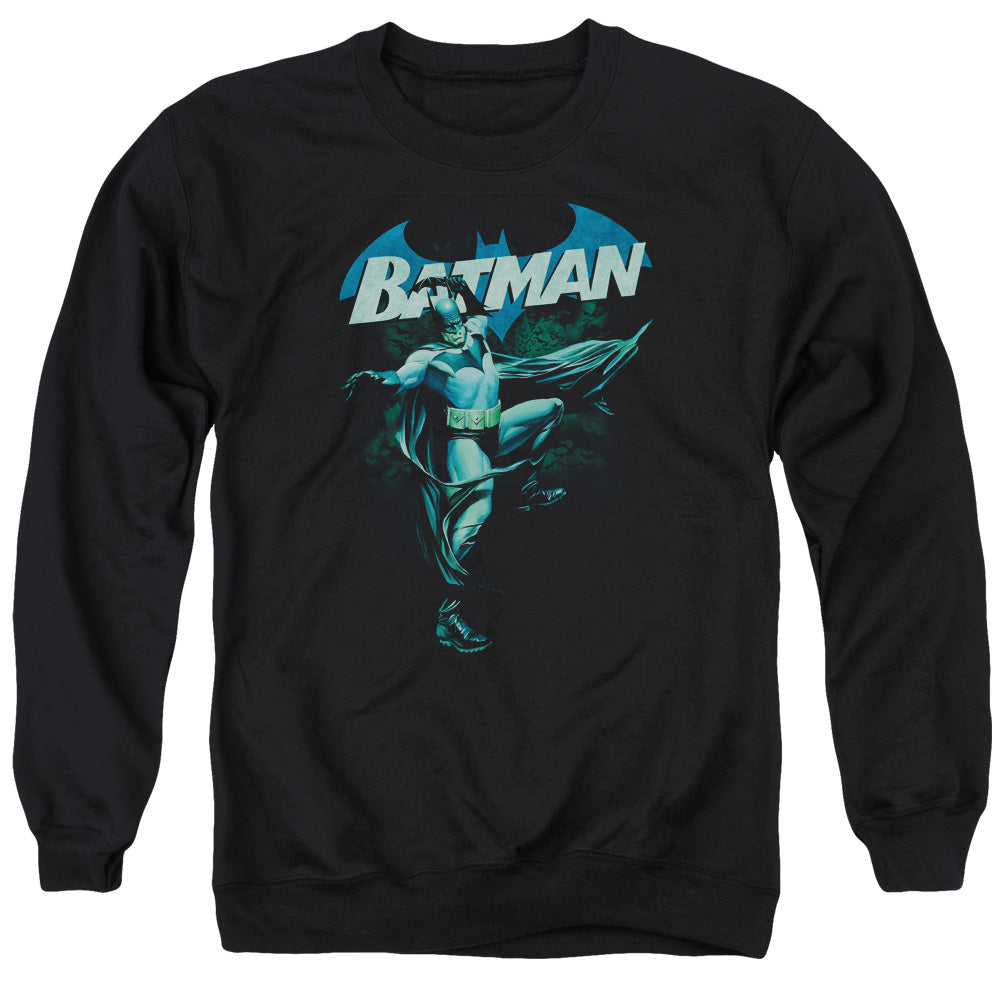 Batman Blue Bat Mens Crewneck Sweatshirt Black