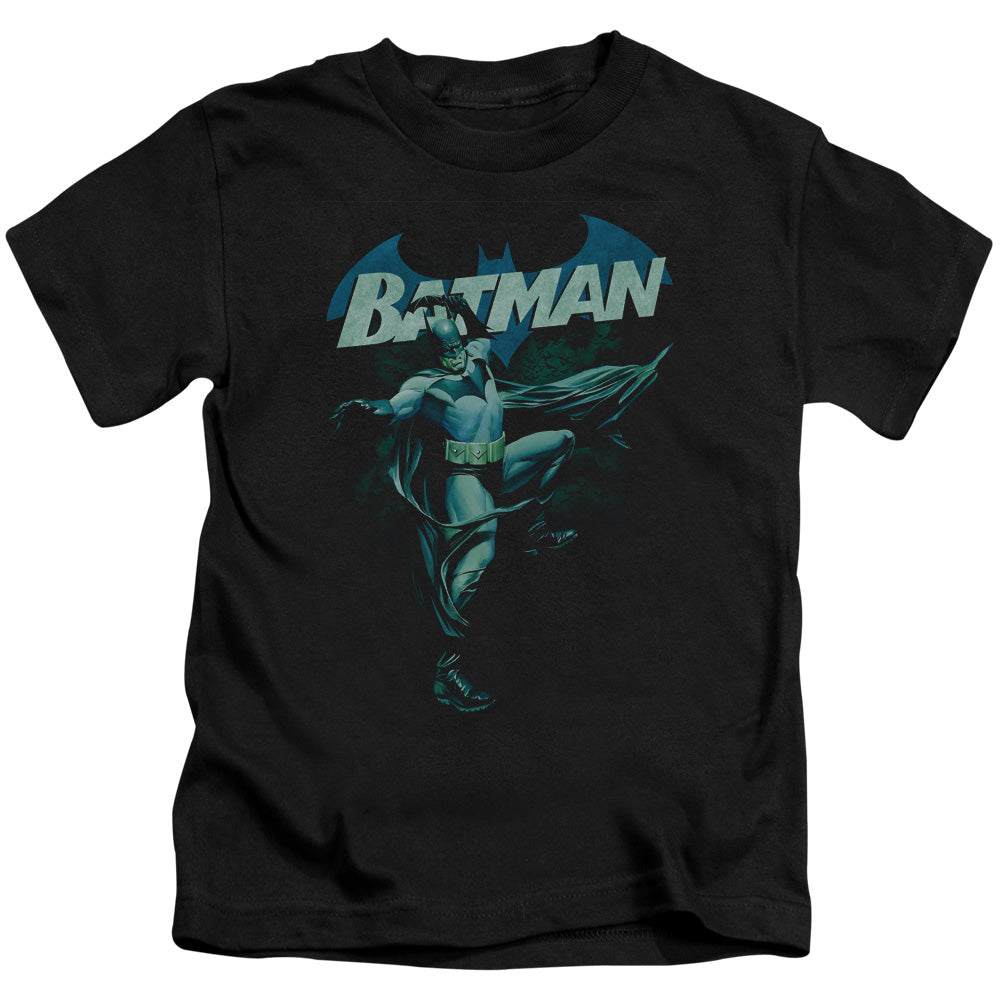 Batman Blue Bat Juvenile Kids Youth T Shirt Black