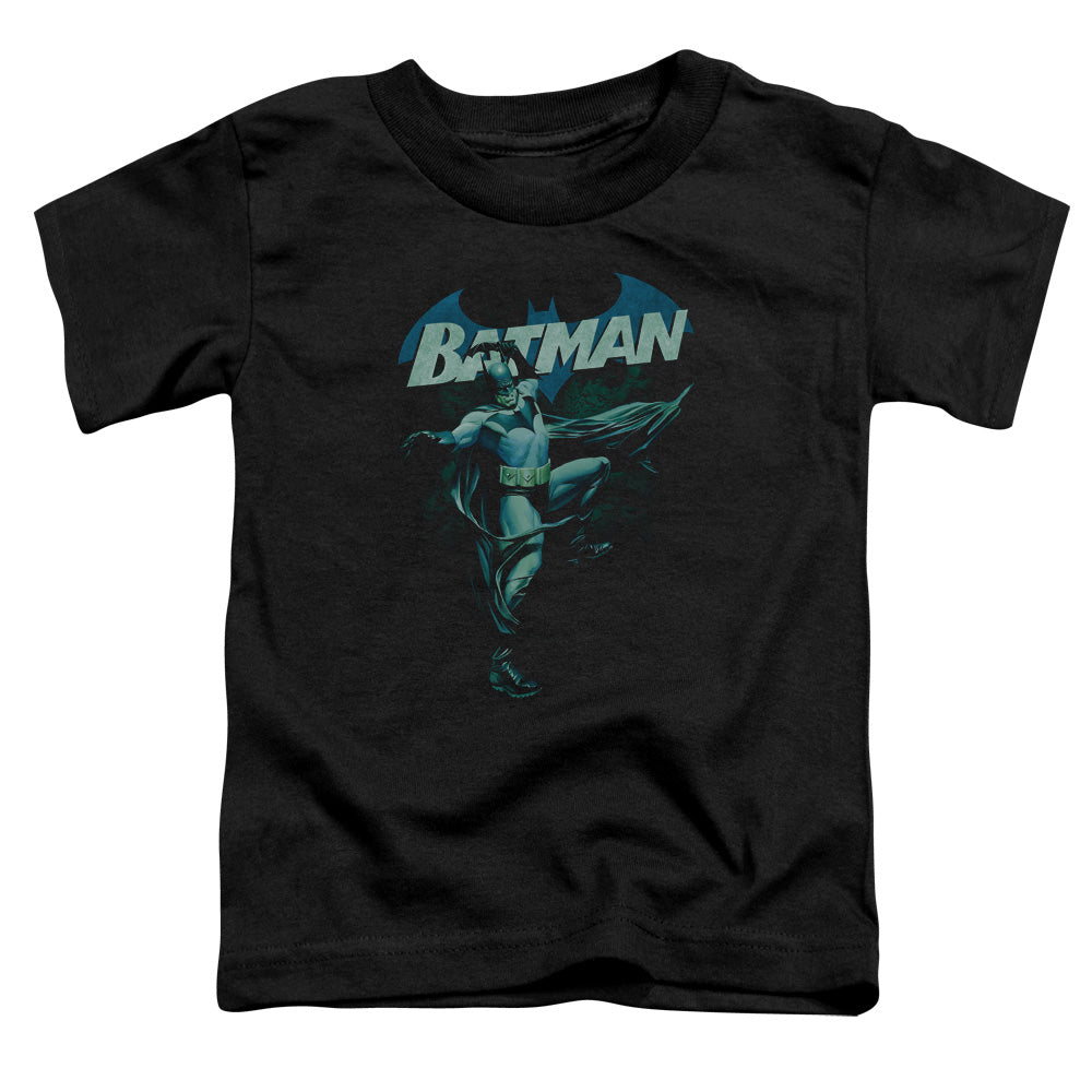 Batman Blue Bat Toddler Kids Youth T Shirt Black