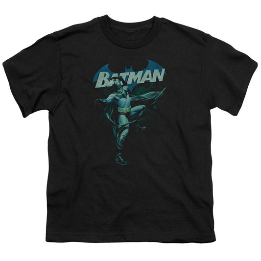 Batman Blue Bat Kids Youth T Shirt Black
