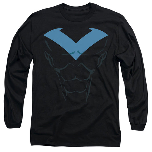Batman Nightwing Uniform Mens Long Sleeve Shirt Black