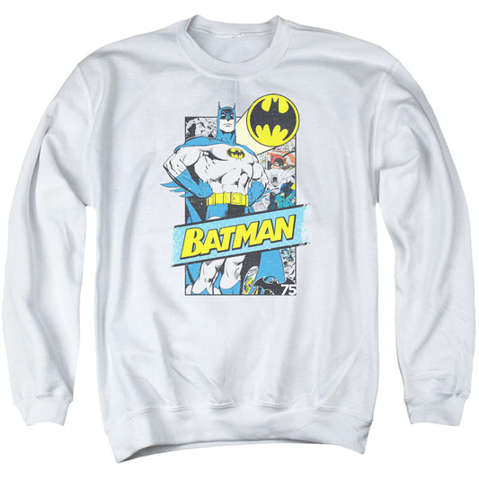 Batman Out Of The Pages Mens Crewneck Sweatshirt White
