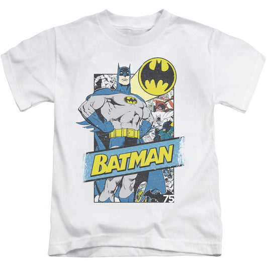 Batman Out Of The Pages Juvenile Kids Youth T Shirt White