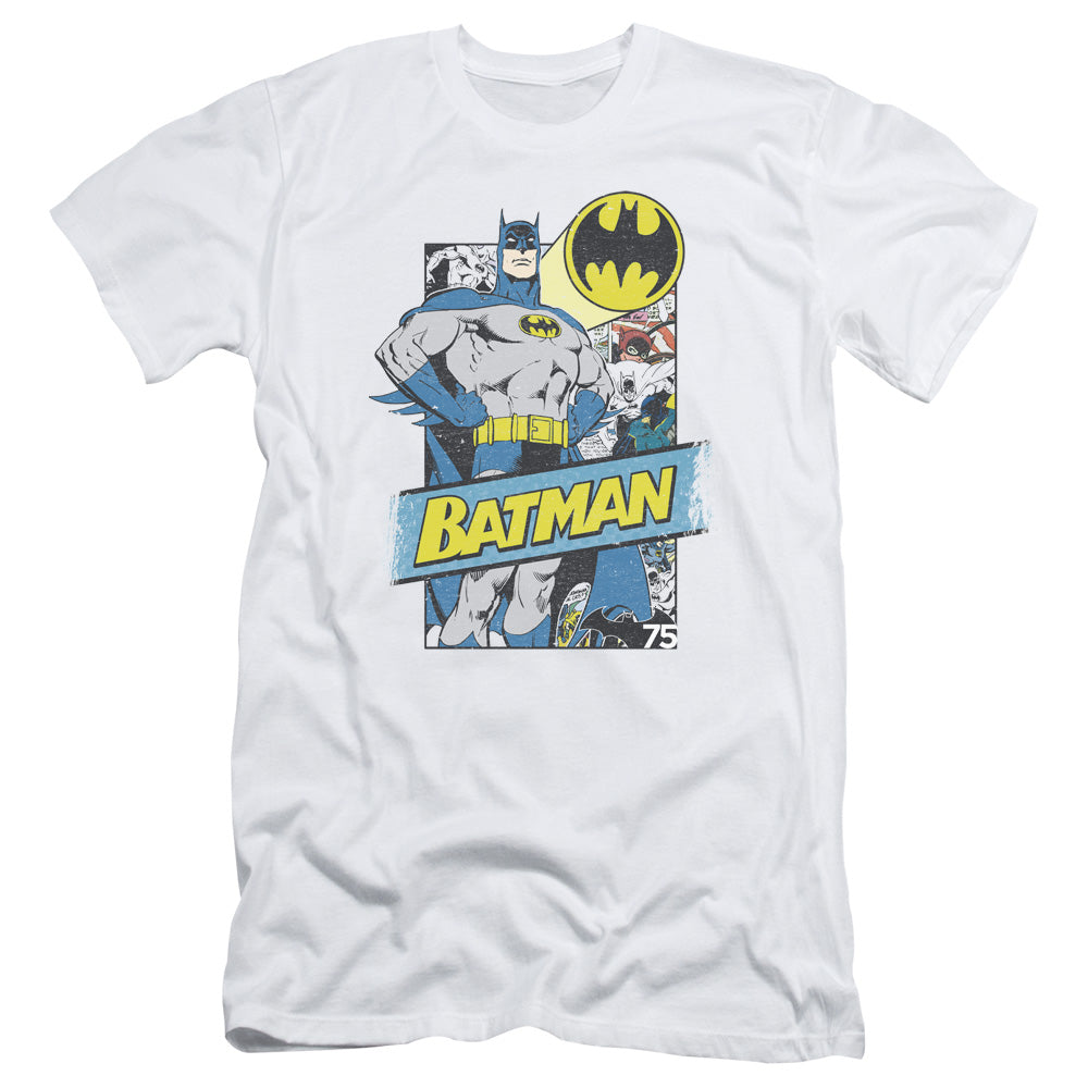 Batman Out Of The Pages Slim Fit Mens T Shirt White