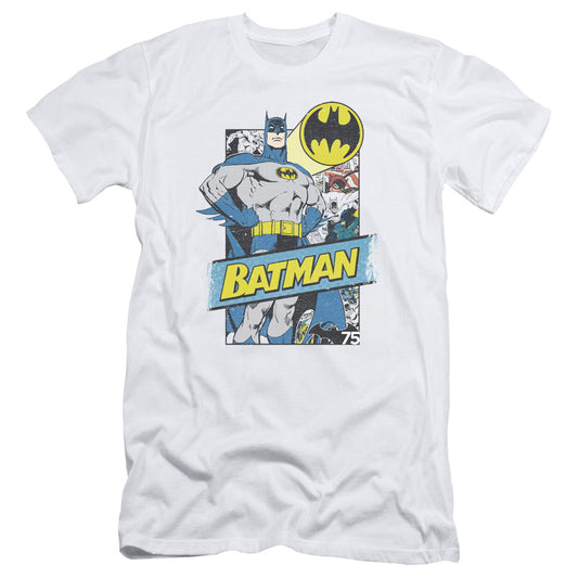 Batman Out Of The Pages Slim Fit Mens T Shirt White