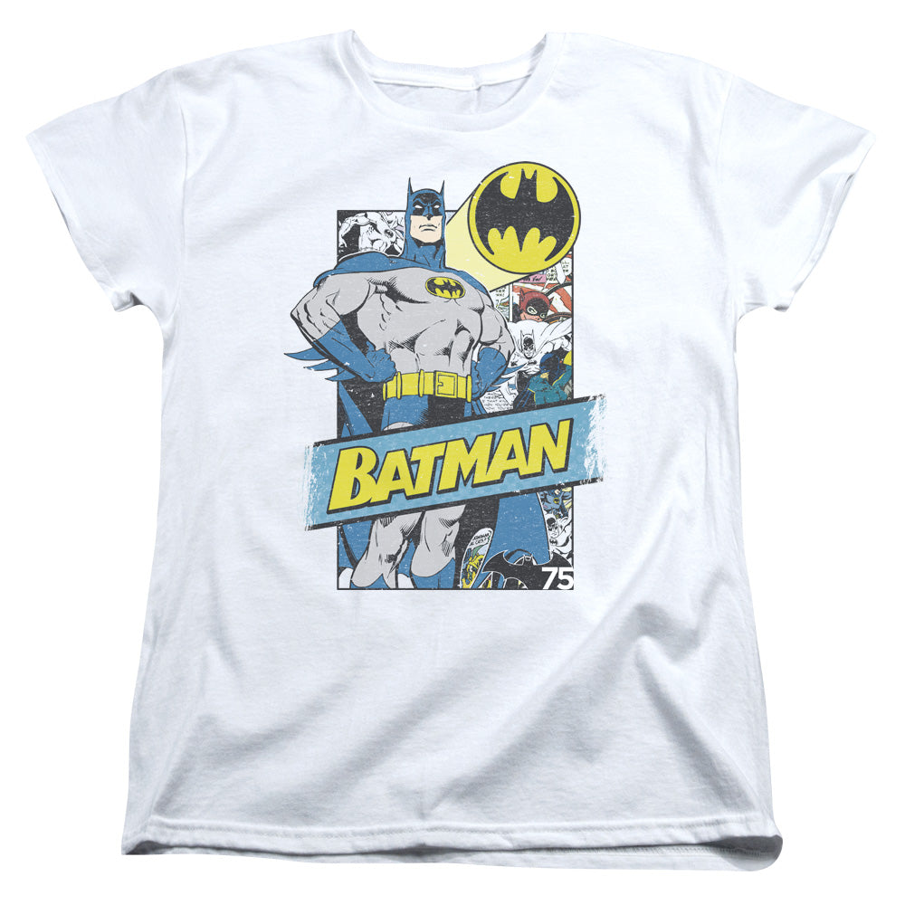 Batman Out Of The Pages Womens T Shirt White