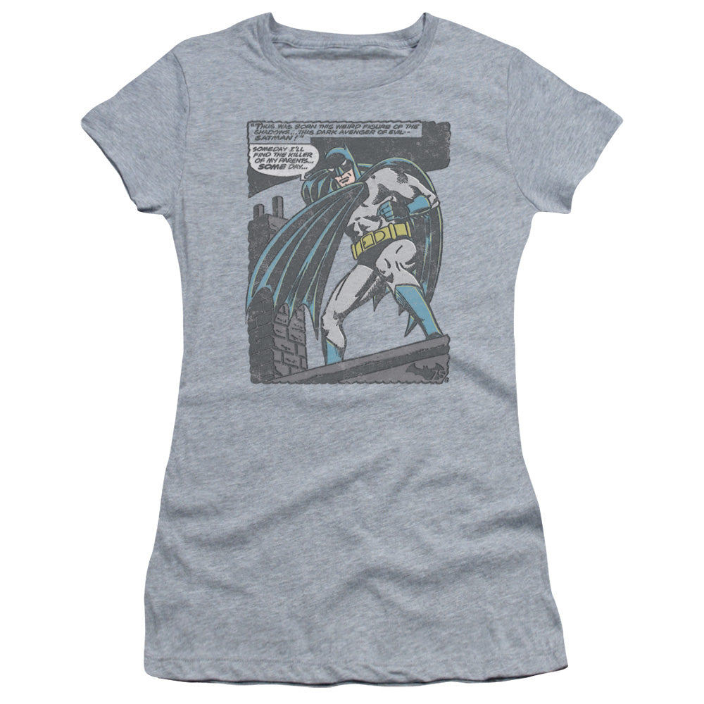 Batman Bat Origins Junior Sheer Cap Sleeve Womens T Shirt Athletic Heather