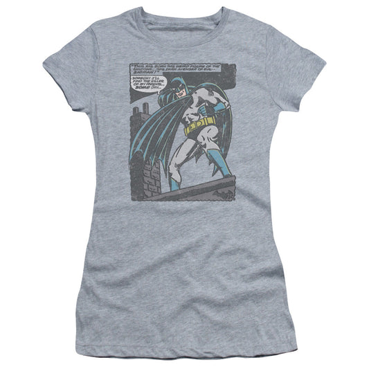 Batman Bat Origins Junior Sheer Cap Sleeve Womens T Shirt Athletic Heather