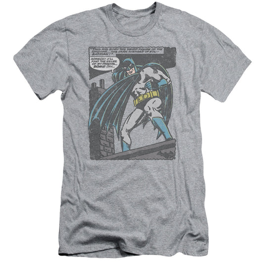 Batman Bat Origins Slim Fit Mens T Shirt Athletic Heather