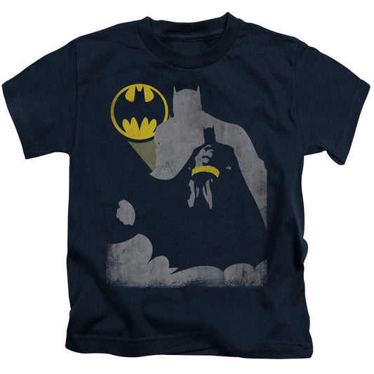 Batman Bat Knockout Juvenile Kids Youth T Shirt Navy Blue