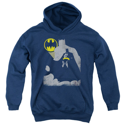 Batman Bat Knockout Kids Youth Hoodie Navy Blue