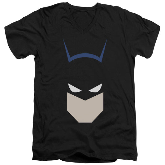 Batman Bat Head Mens Slim Fit V Neck T Shirt Black